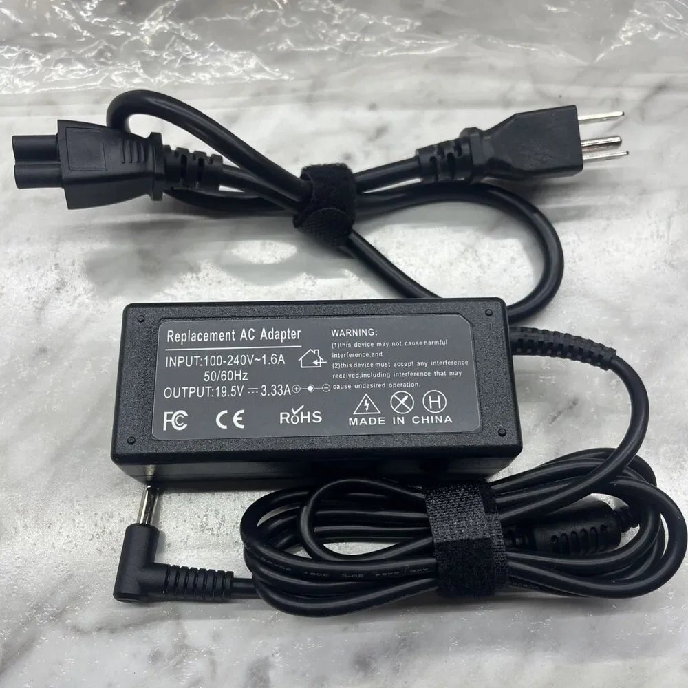 Replacement 65W 19.5V Laptop Charger AC Adapter for HP Pavilion 14, 15 Series